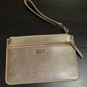 Kate Spade Gold Wristlet Clutch